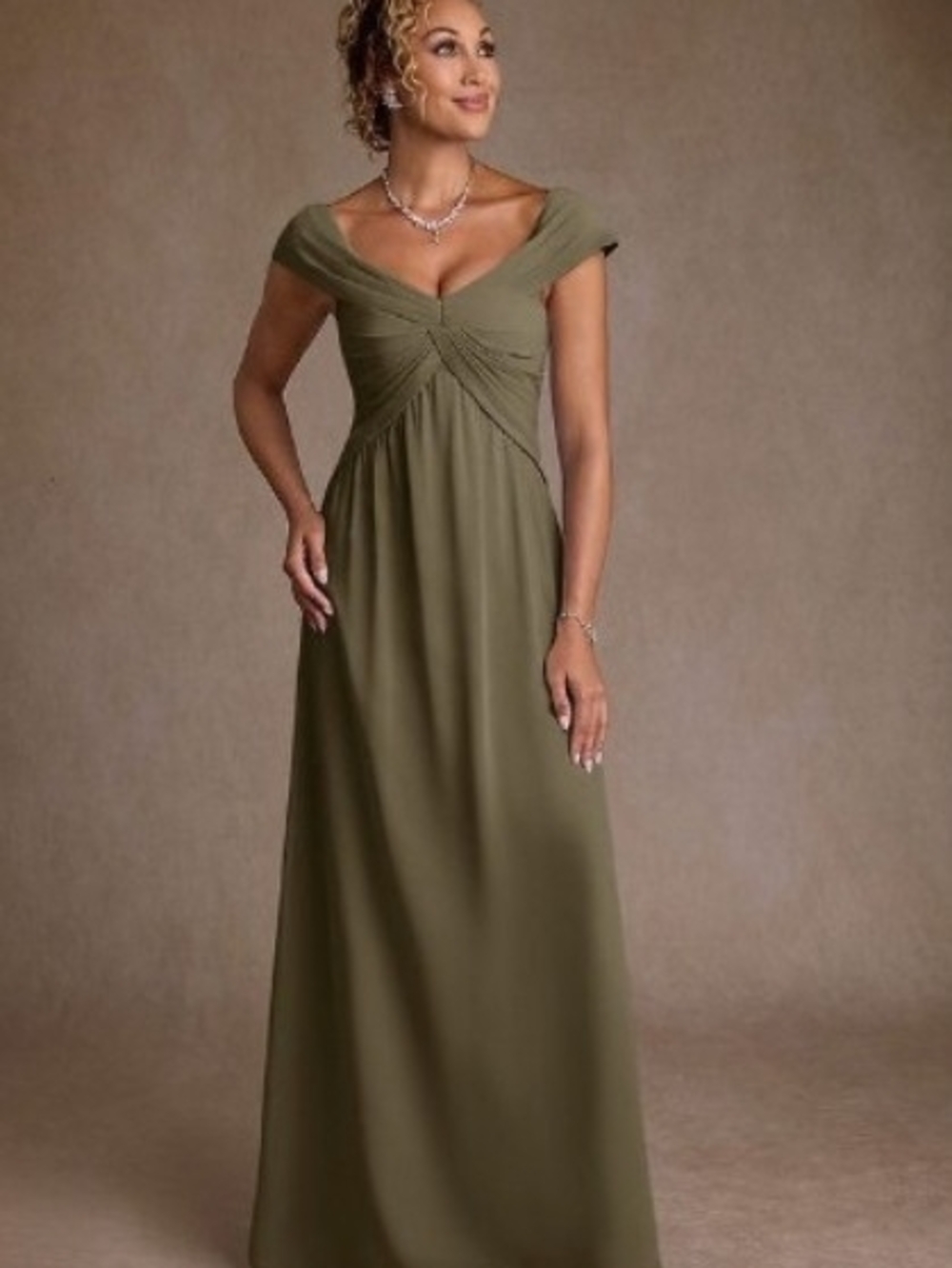Azazie Formal - Myrtle Willow Green Dress
